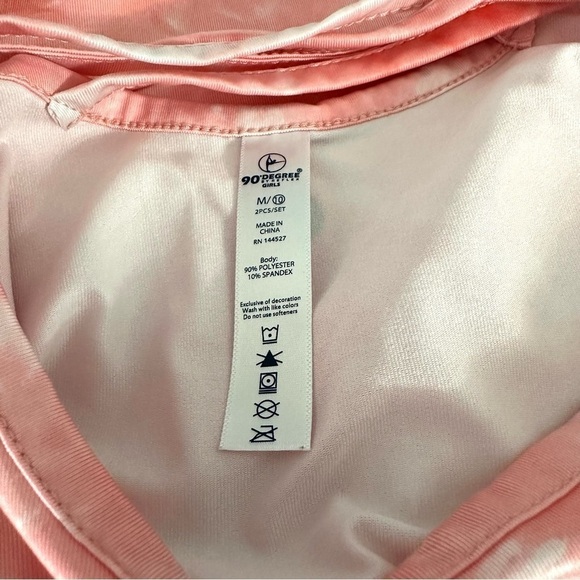 90 Degree By Reflex Girls Athletic Wear Peach and Brown Size Medium/10 - Picture 2 of 5
